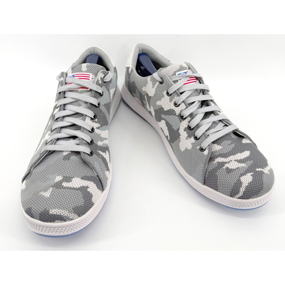 Straight Down Golf Shoes Mens 14 Grey Camo Spikeless Knit Preppy Comfort